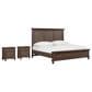 Riva Ridge Oxford Queen Panel Storage Bed with Two Nightstands in Cocoa with USB Ports, , large