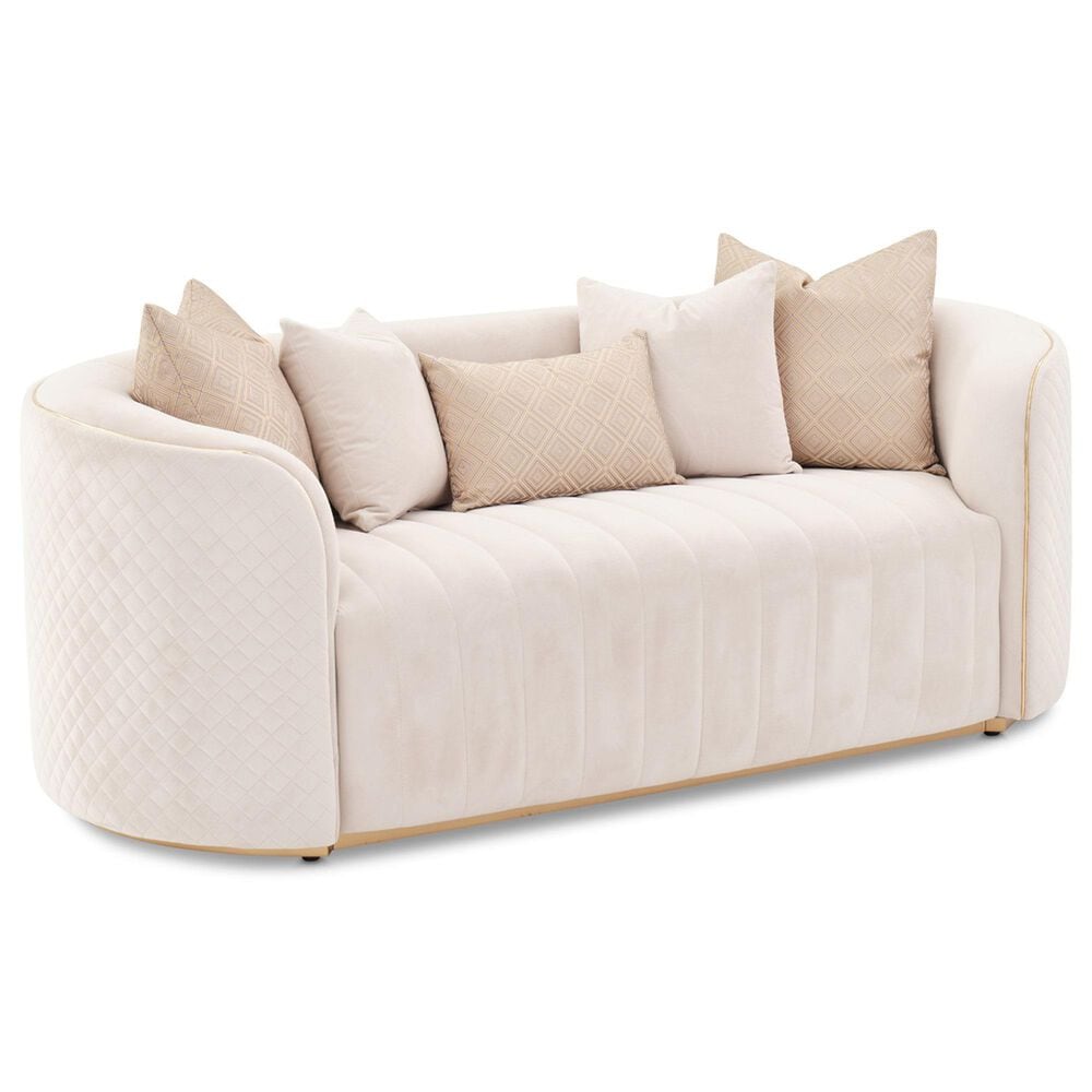 Vista Haus Ariana Stationary Loveseat in Beige Velvet, , large