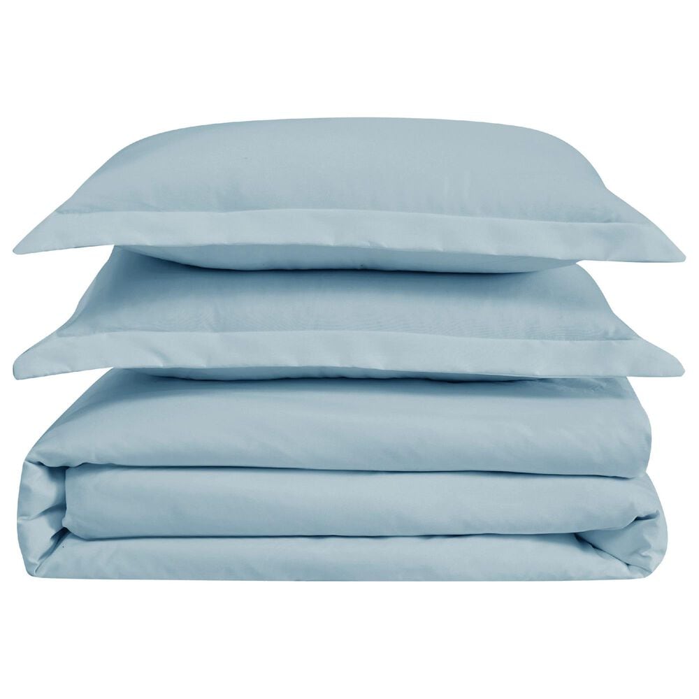 Pem America Cannon Solid 3-Piece Full/Queen Duvet Cover Set in Light Blue, , large