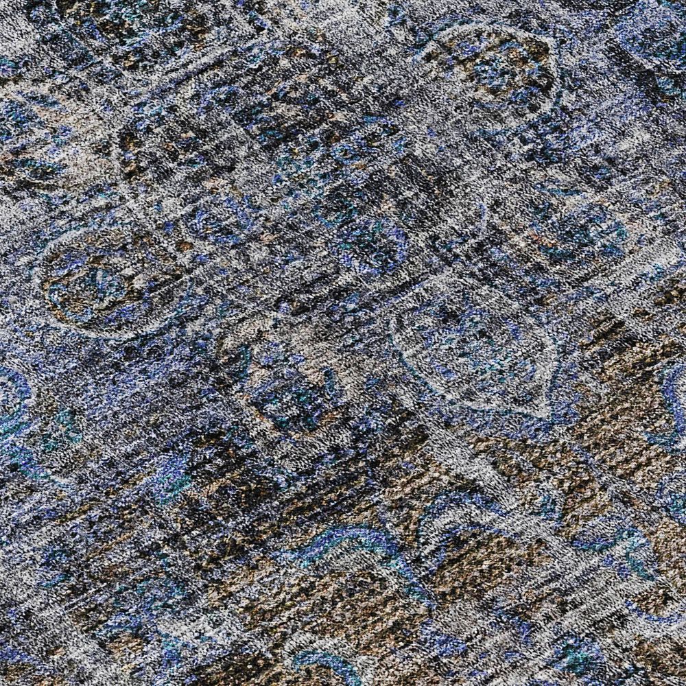 Dalyn Rug Company Karaj KJ2 2&#39;3&quot; x 7&#39;6&quot; Blue Indoor/Outdoor Runner, , large