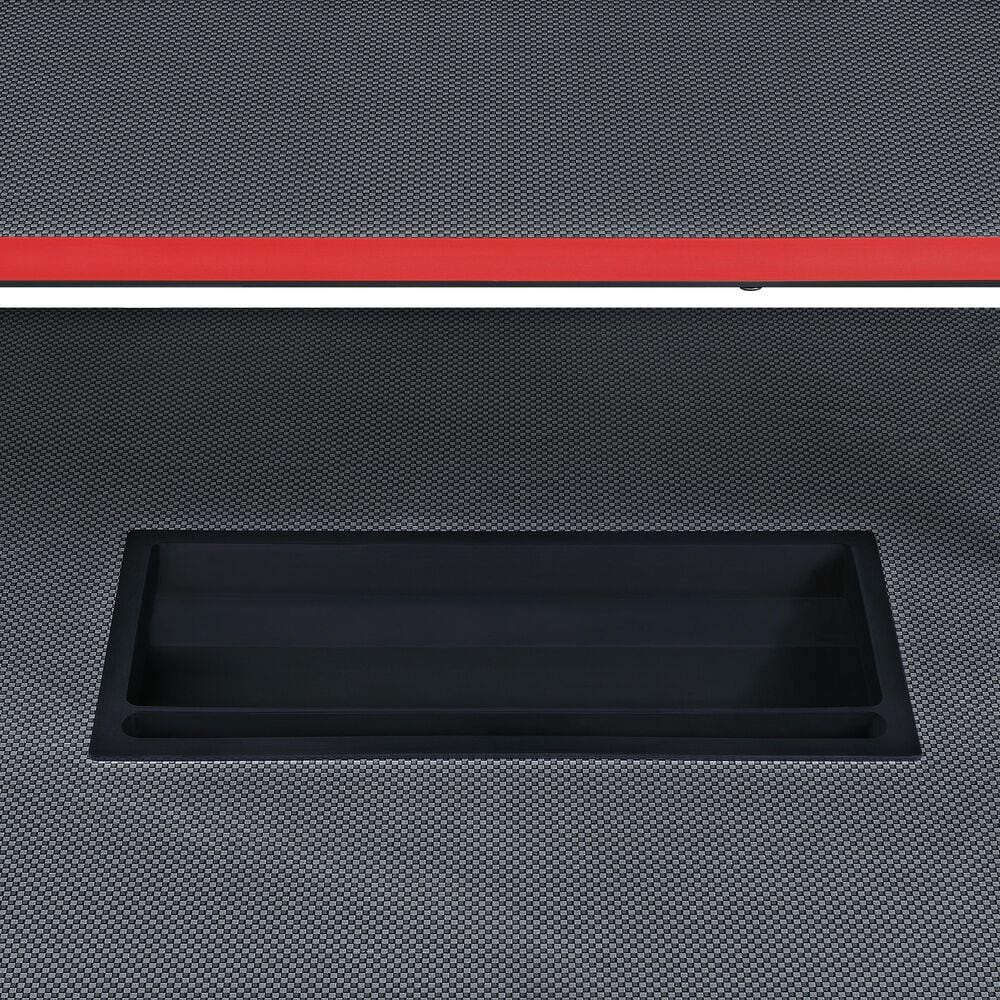 OSP Home Disruptor L-Shaped Gaming Desk in Black and Red, , large