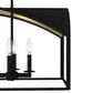 Hunter Dukestown 8-Light Linear Chandelier in Natural Iron and Gold Leaf, , large