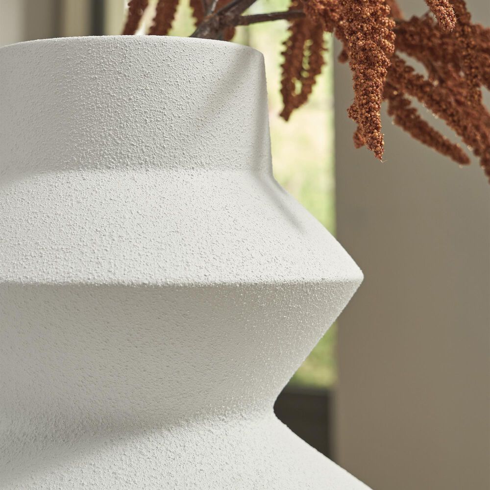 Ashley Naveen 18" Vase in Crisp White, , large