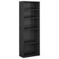 HOMLUX 5-Tier Display Bookshelf with Adjustable Shelves in Blackwood, , large