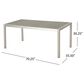 Hearth and Haven Coral Outdoor Aluminum Dining Table with Faux Wood Top in Gray, , large
