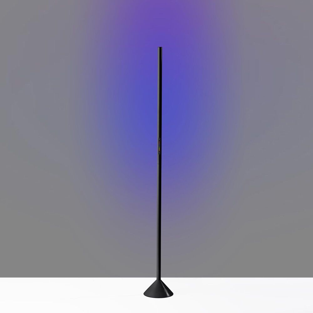 Adesso Cole Color Changing LED Floor Lamp in Black, , large