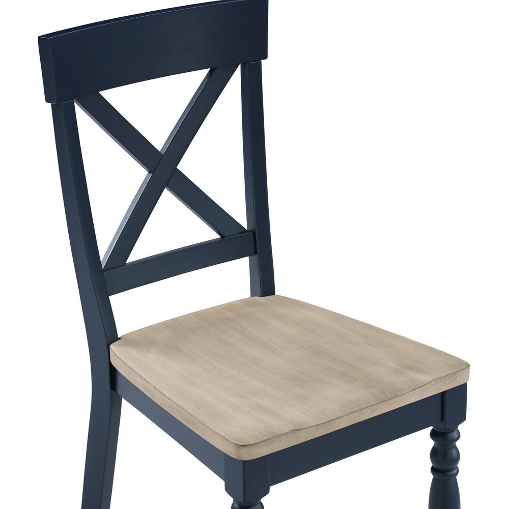 Steve Silver Darcy Dining Side Chair in Blue, , large