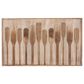 Creative Coop 47.25" x 28" Framed Wall Decor with Raised Paddles in Brown, , large