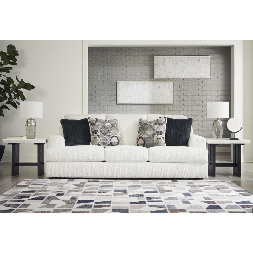 Ashley Karinne Stationary Sofa and Loveseat Set in Linen, , large
