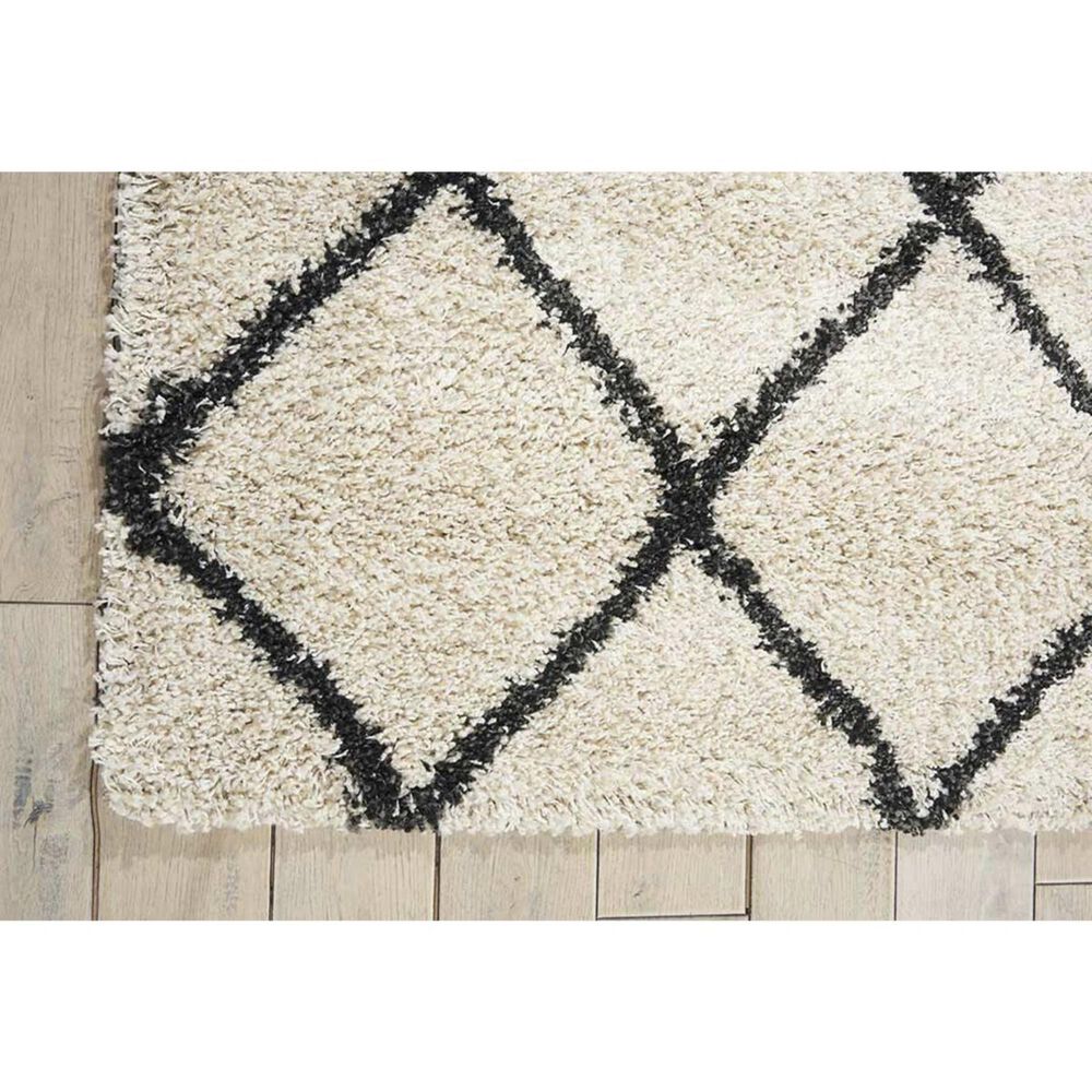 Nourison Brisbane BRI08 8&#39;2&quot; x 10&#39; Ivory and Charcoal Area Rug, , large