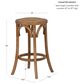 Linon Home Decor Rae Rattan Counter Stool in Weathered Grey, , large