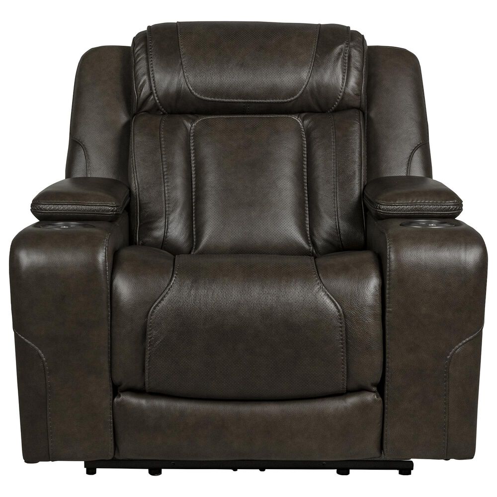Interlochen Leather Power Recliner in Boston Charcoal, , large