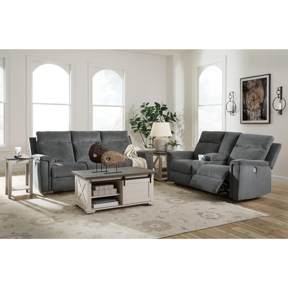 Ashley Barnsana Power Reclining Sofa in Gravel, , large