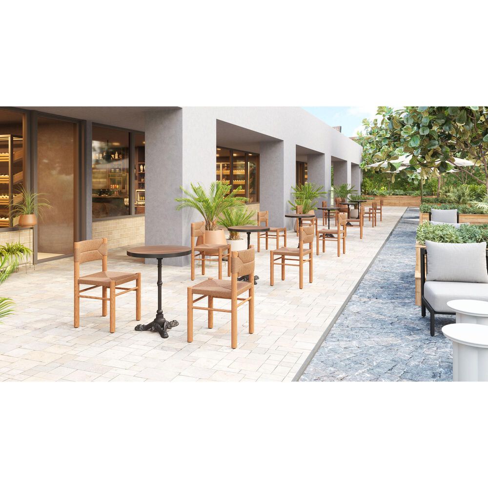 Zuo Modern Gazebo Dining Table in Walnut and Black - Table Only, , large
