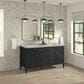 James Martin Vanities Myrrin 60" Double Vanity in Carbon Oak with 3 cm Eternal Jasmine Pearl Quartz Top, , large