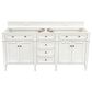 James Martin Vanities Brittany 72" Double Bathroom Vanity in Bright White with 3 cm Arctic Fall Solid Surface Top and Rectangle Sinks, , large