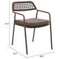 Zuo Modern Rio Outdoor Dining Chair in Brown (Set of 2), , large