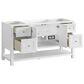 James Martin Vanities Breckenridge 60" Single Bathroom Vanity in Bright White with 3 cm Victorian Silver Quartz Top, Rectangular Sink and FreePower Wireless Charger, , large