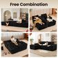 HOMLUX 105.5" Zero Assembly Sofa with Ergonomic Chaise Sectional in Black, , large