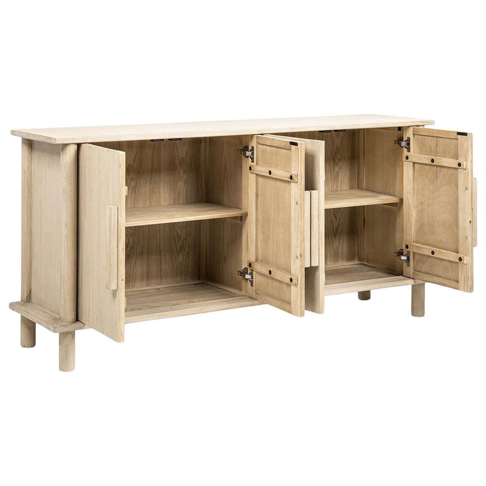 Jennifer Taylor Home Milo 4-Door Sideboard in Light Natural Cerused, , large