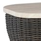 Ashley Kimora Patio Cocktail Table in Beige and Dark Brown, , large