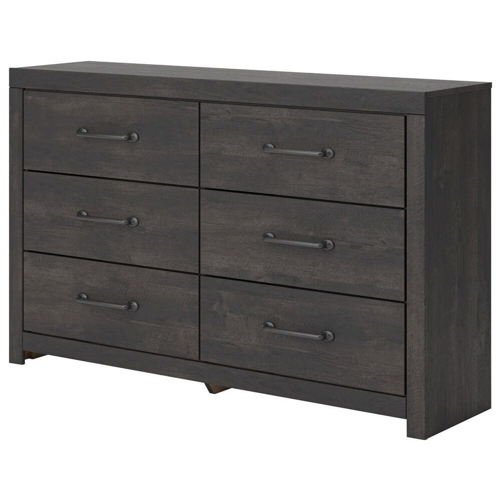 Ashley Hollivern 6-Drawer Dresser in Dark Gray, , large