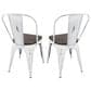 Lumisource Oregon Stackable Dining Chair in Esoressi/Vintage White (Set of 2), , large