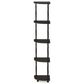 HOMLUX Turn-N-Tube 5-Tier Corner Display Rack in Espresso and Black, , large