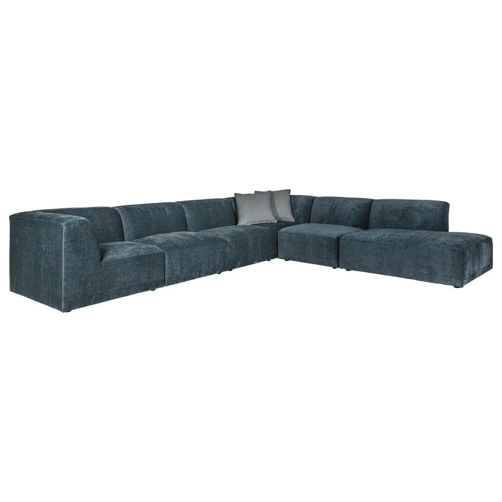JONATHAN LOUIS Finn 6-Piece Stationary Right Facing Sectional in Napa Teal, , large