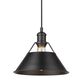 Golden Lighting Orwell 1-Light Medium Pendant in Matte Black, , large