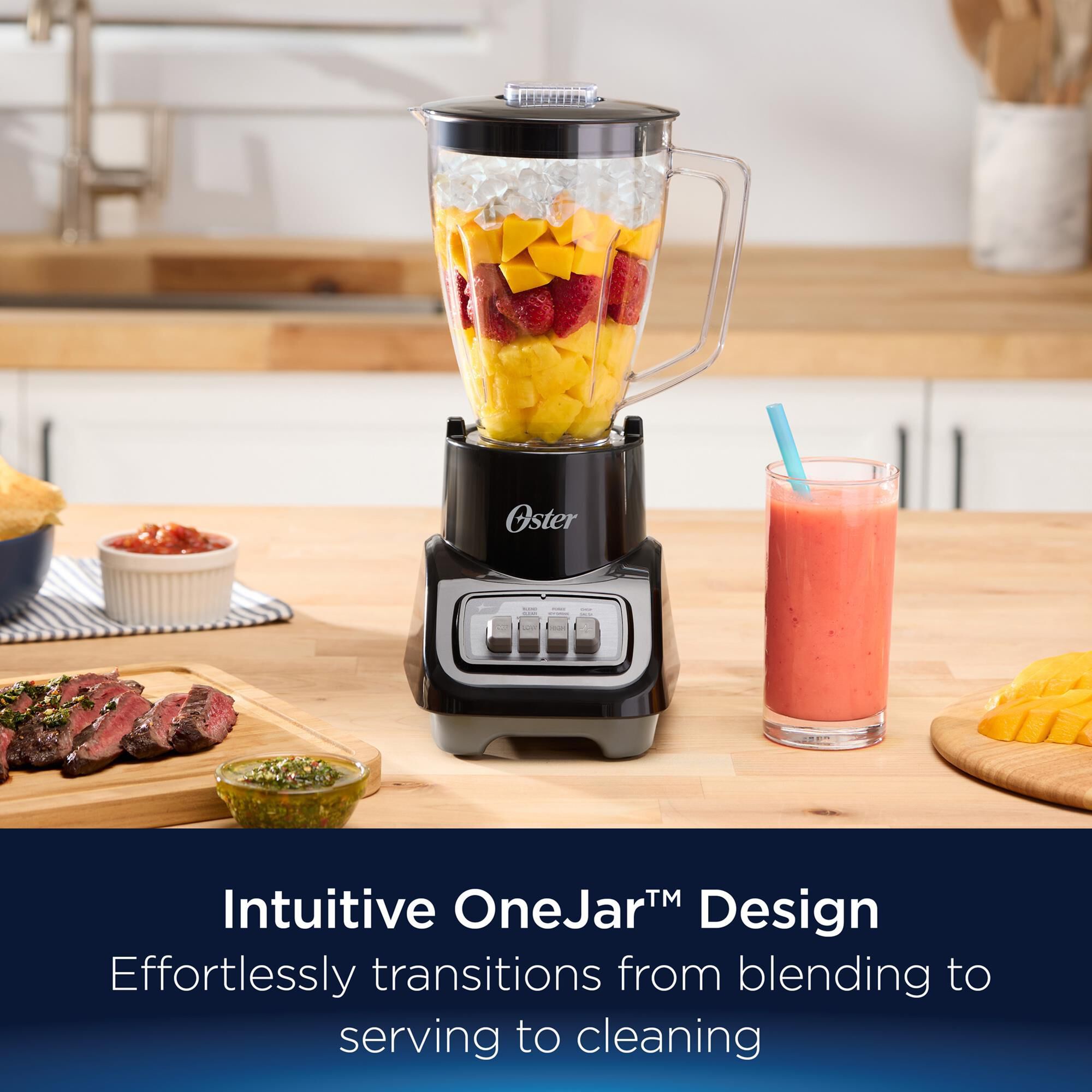 Oster Turbo 5-Speed Countertop Blender in Black