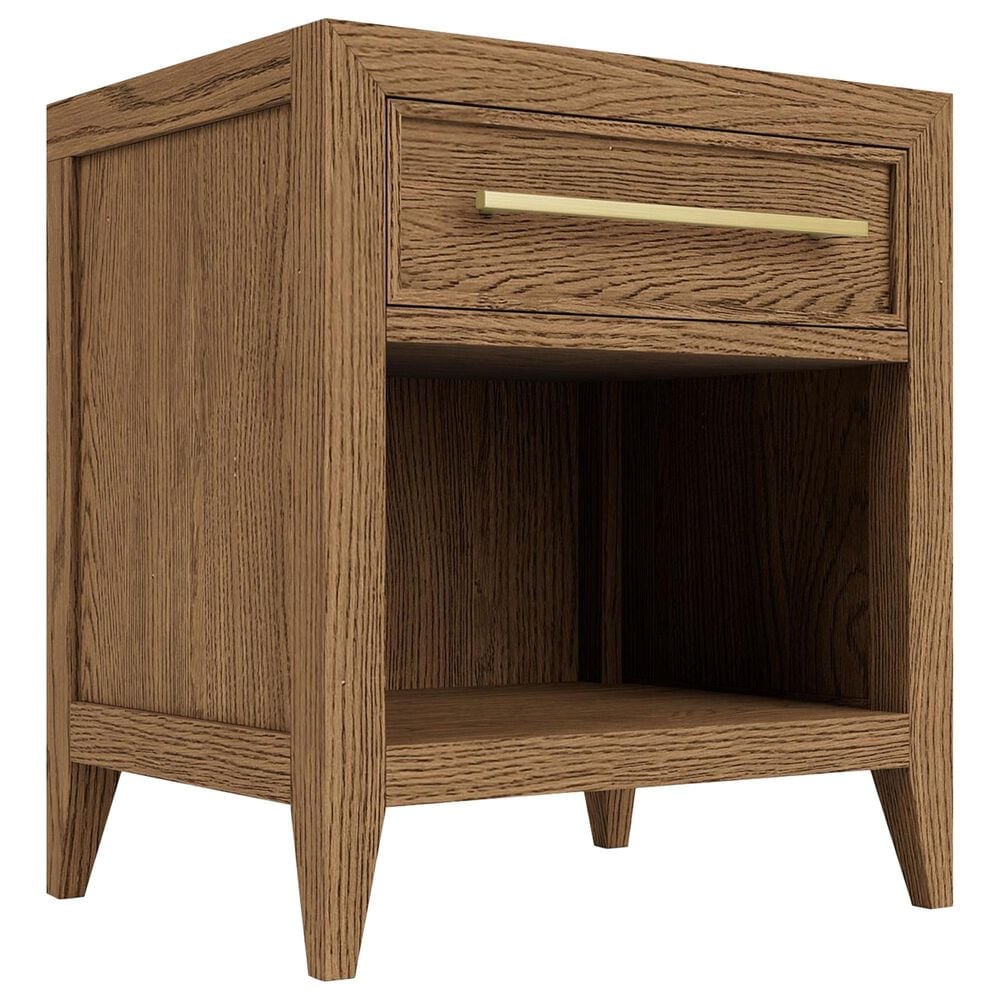Shannon Hills Hallbrooke 1-Drawer Nightstand in Nutmeg Oak with USB Ports, , large