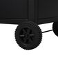 HOMLUX 45" Outdoor Kitchen Island in Black and Stainless Steel, , large
