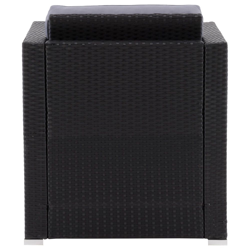 CorLiving Parksville Patio Sectional Armchair in Black/Ash Gray, , large