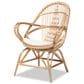 Baxton Studio Jayden Rattan Accent Chair in White, , large
