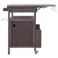 HOMLUX 40.5" Outdoor Kitchen Island with One Drawer in Brown and Stainless Steel, , large