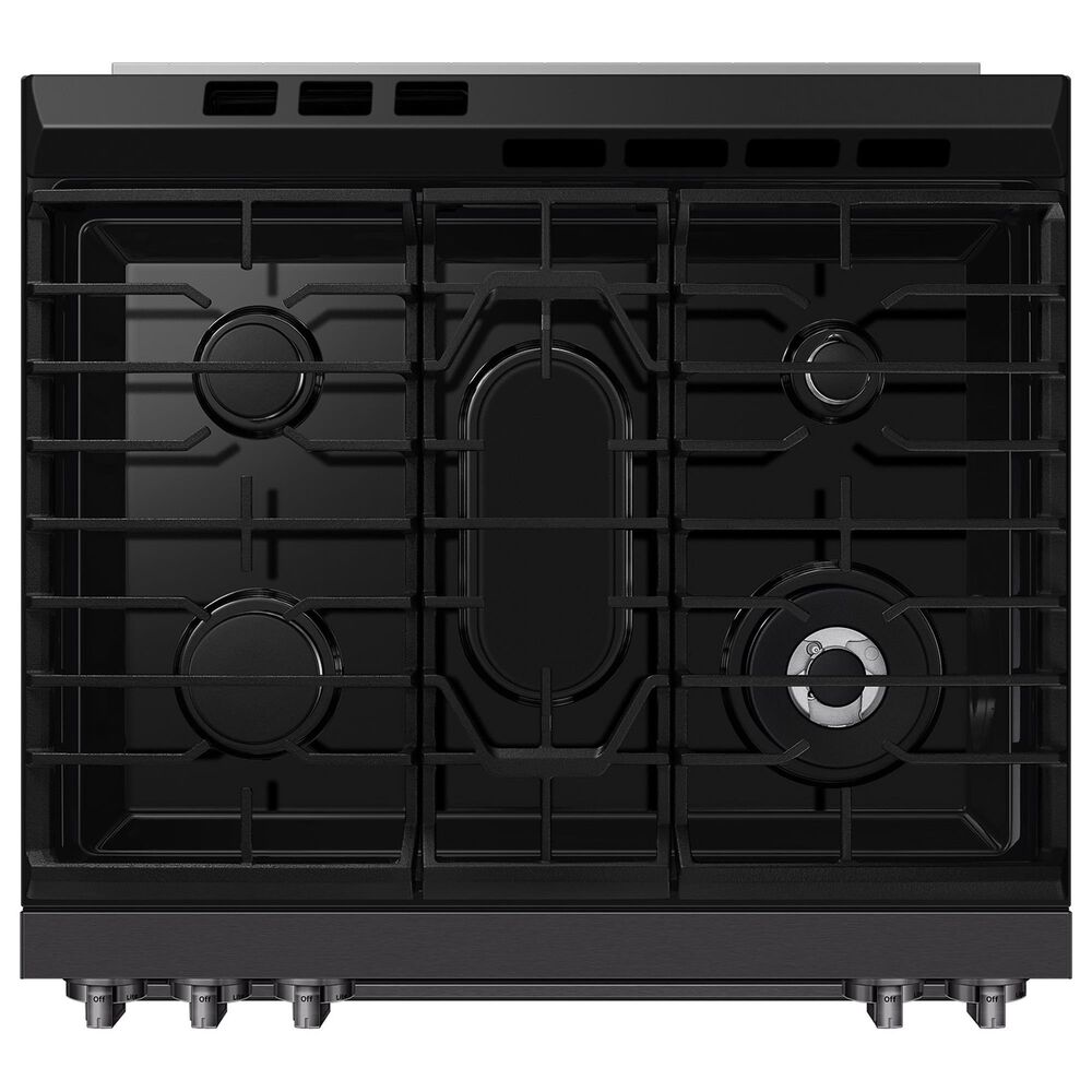 Samsung Bespoke 6.0 Cu. Ft. Smart Slide-In Gas Range with True Convection in Matte Black Steel, , large