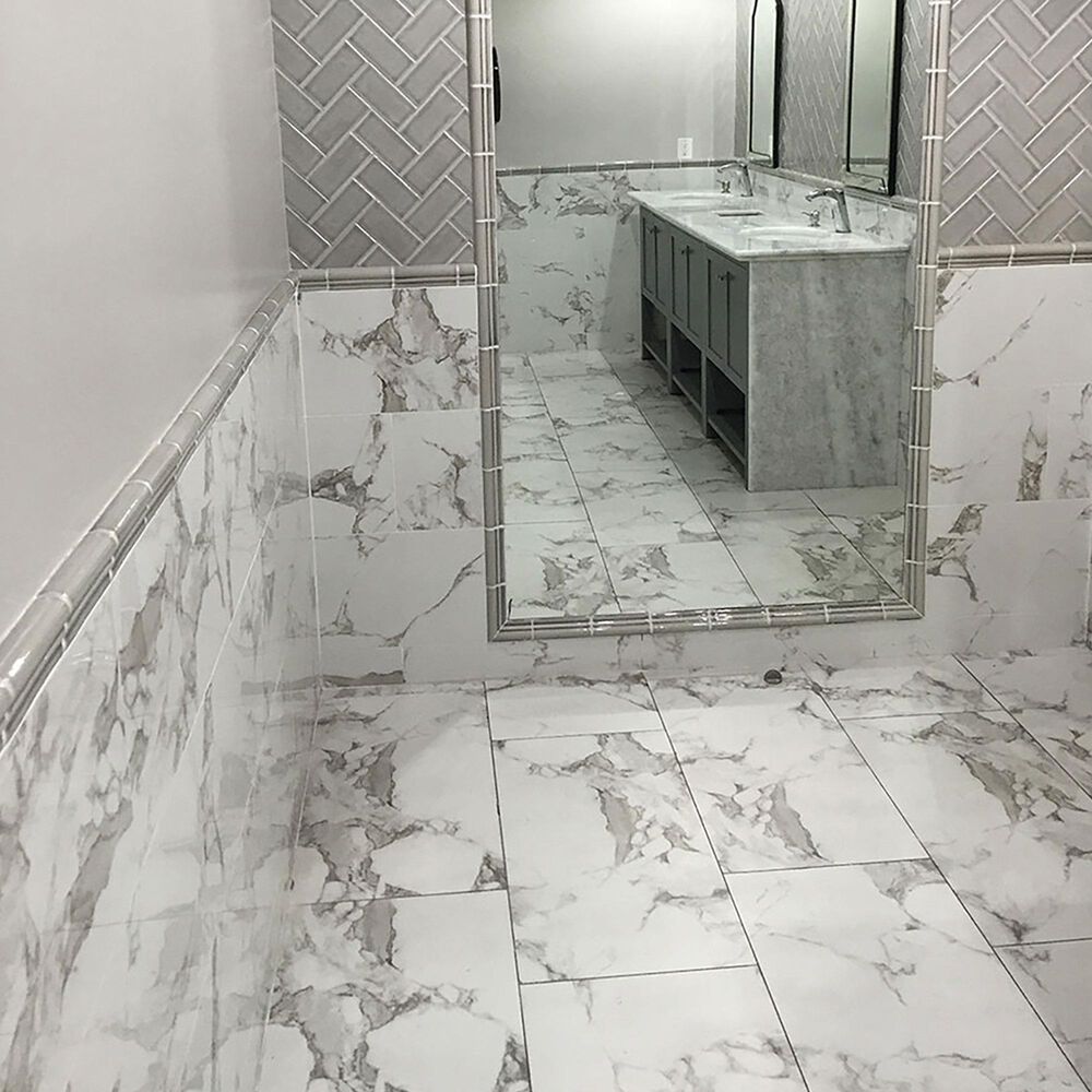 MS International Pietra Statuario Rectangle 12&quot; x 24&quot; Porcelain Tile, , large
