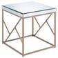 Steve Silver Evelyn End Table in Black with Copper Chrome Finish, , large