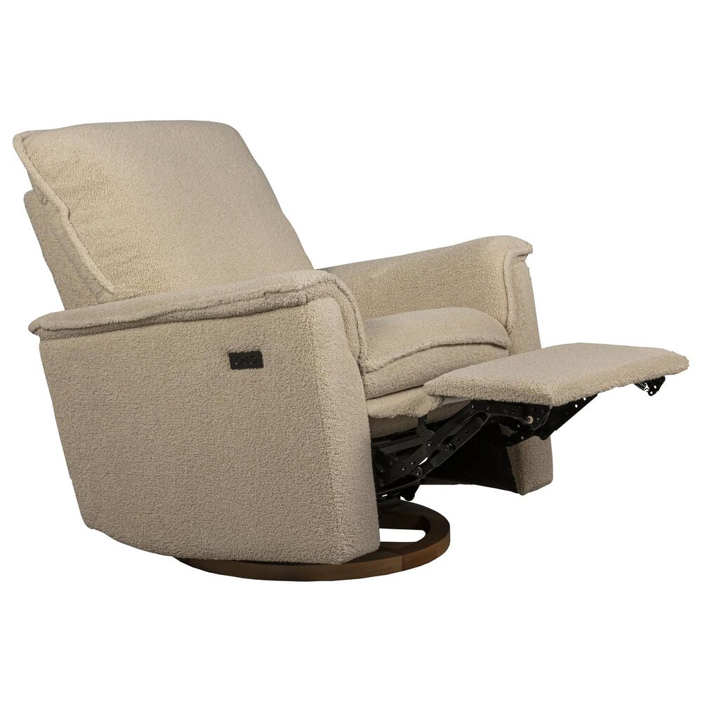 Baby Appleseed Anza Power Swivel Glider Recliner in Taupe, , large