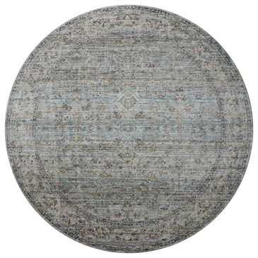 Loloi Katherine 9"6" Round Ocean and Gold Area Rug, , large