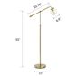 Flair Industries 60.5" Contemporary Floor Lamp in Antique Brass, , large