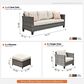 HOMLUX 7-Piece Rattan Sectional Set in Beige, , large