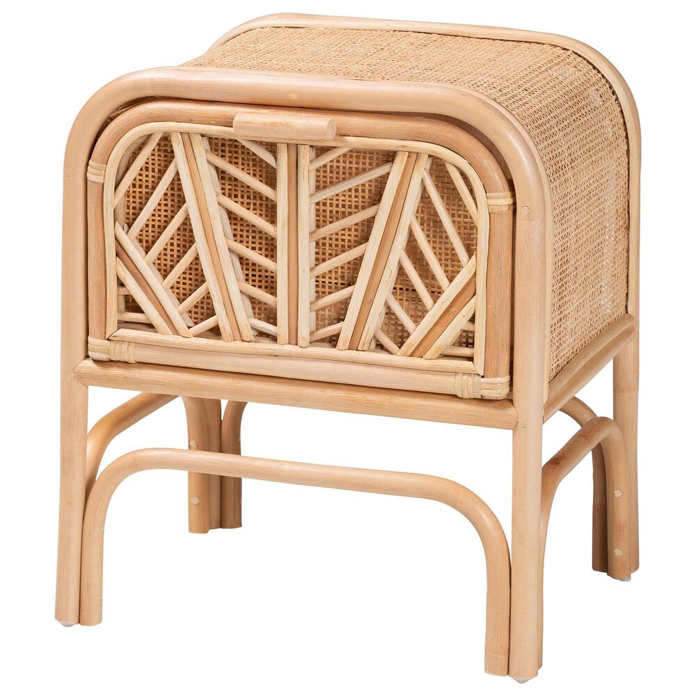 Baxton Studio Carabella 1-Drawer Nightstand in Natural, , large