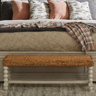 Trisha Yearwood Home Collection Nashville Bench in White, , large