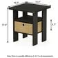 HOMLUX 1-Drawer End Table in Espresso, , large