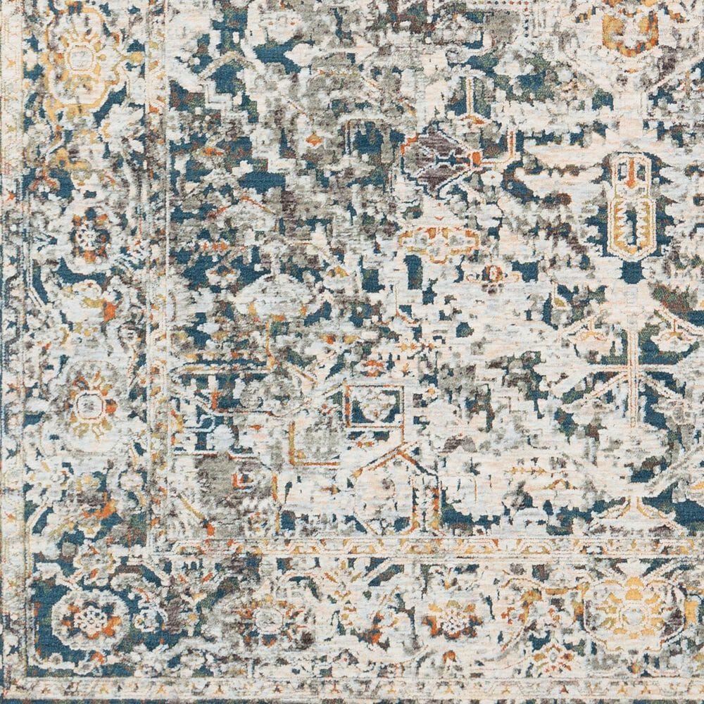 Surya Presidential Ice Blue, Blue, Dusty Sage, Saffron, Ivory, Wheat, Orange, Light Olive, Gray and Charcoal 11&#39;6&quot; x 15&#39;6&quot; Area Rug, , large