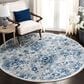 Safavieh Martha Stewart Floral 8" Round Cream and Blue Area Rug, , large