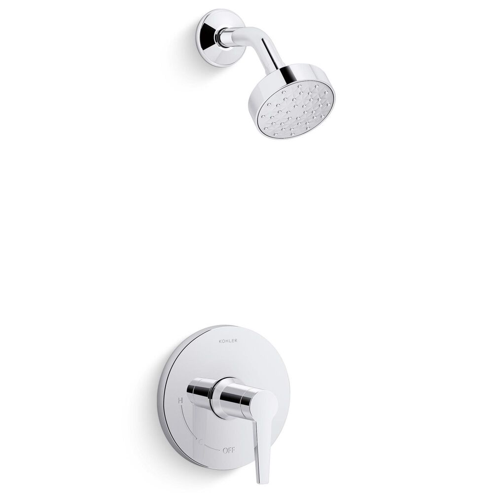 Kohler Pitch Rite-Temp Bath and Shower Trim Kit in Polished Chrome, , large