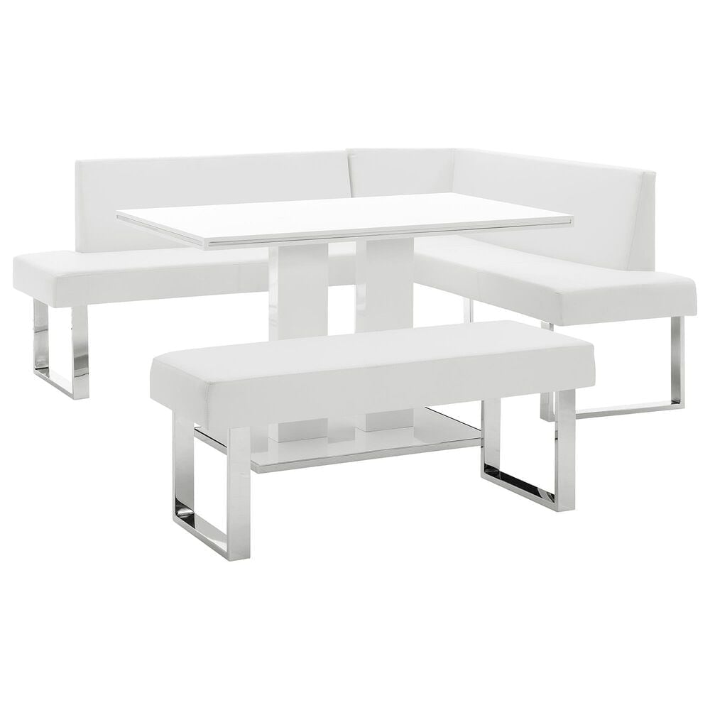 Blue River Amanda 3-Piece Dining Set in White, , large